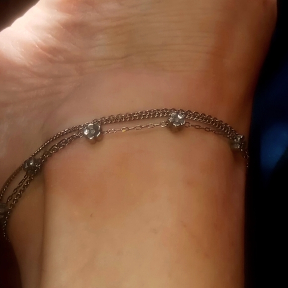 Silver Anklet, 9”+ 1” Extender - Picture 3 of 3